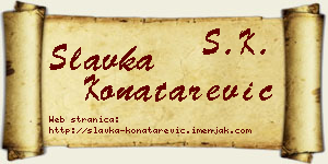 Slavka Konatarević vizit kartica